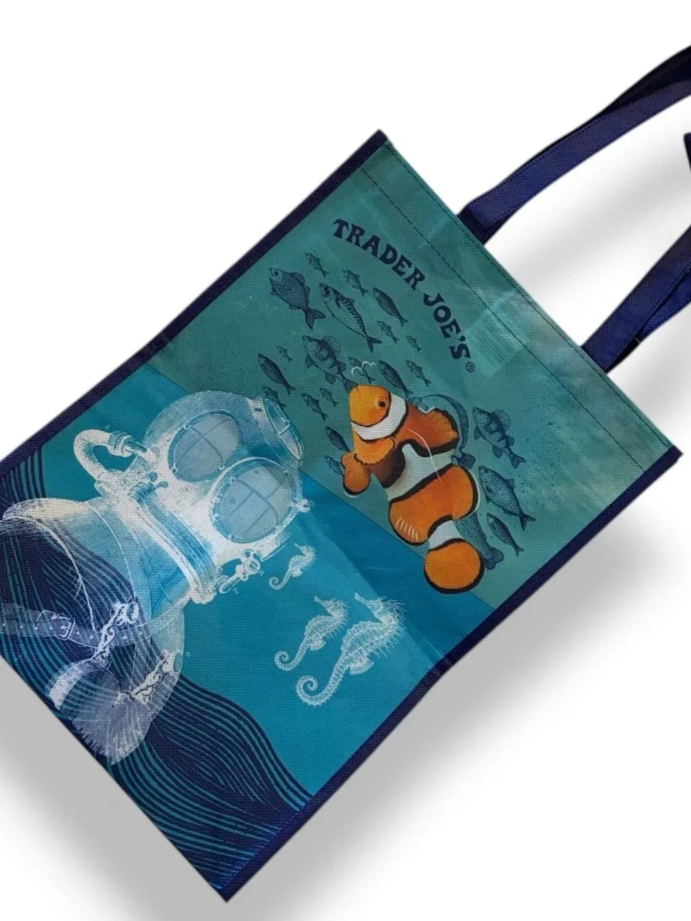 Trader Joe's Recycled Ocean Plastic shopper Tote Bag - Nemo - Picture 2 of 4